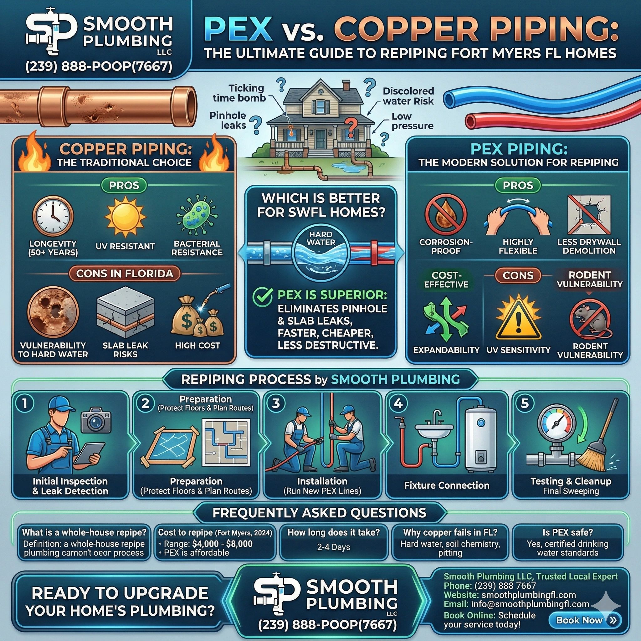 PEX vs. Copper Piping: The Ultimate Guide to Repiping Fort Myers